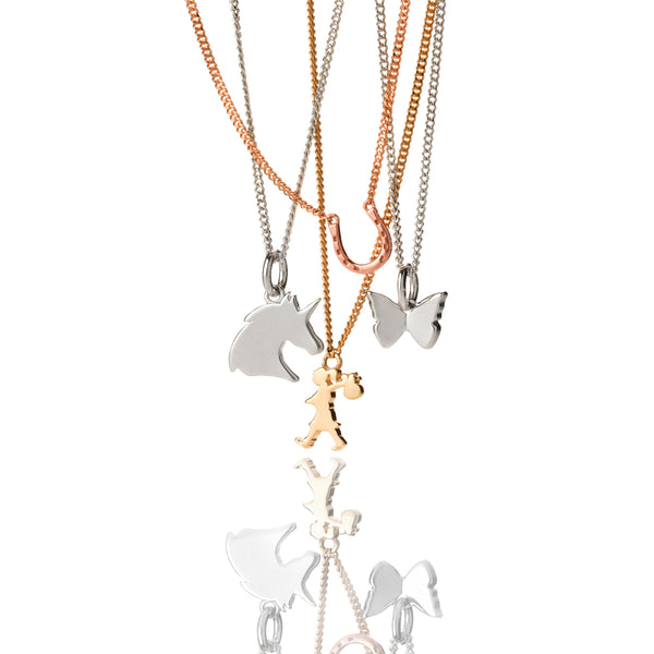 Karen Walker Mini Butterfly Necklace - Sterling Silver - Walker & Hall