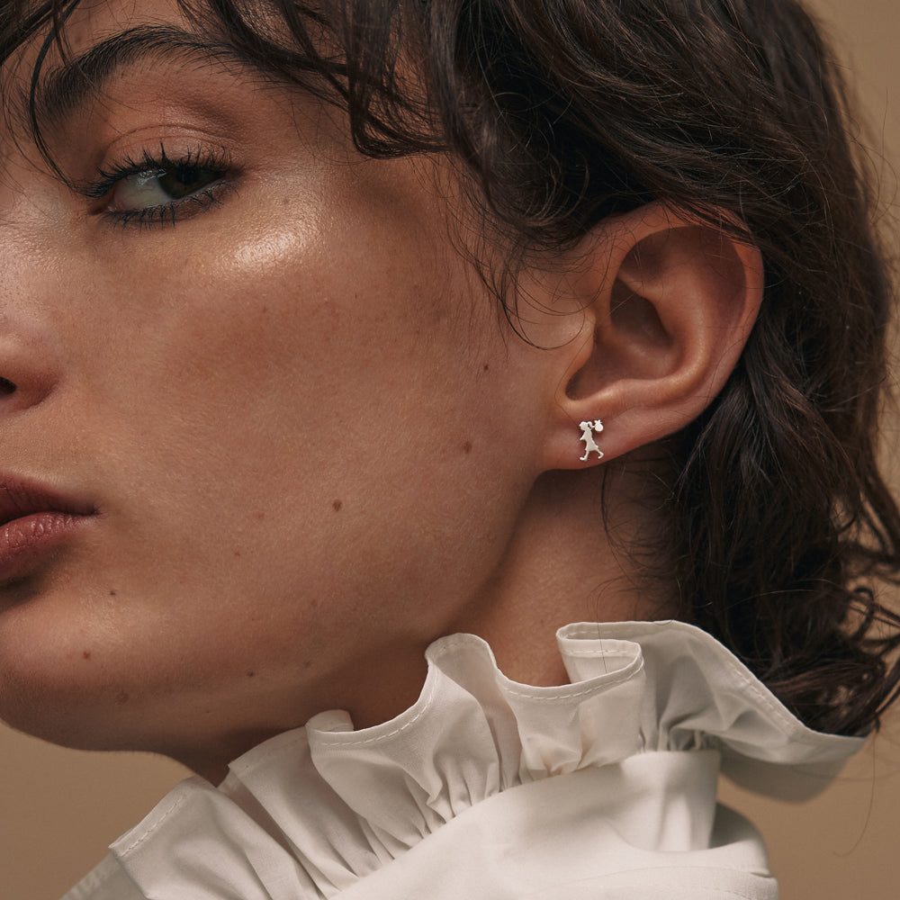 Karen Walker Mini Runaway Girl Studs 9ct Yellow Gold Walker & Hall