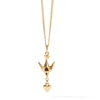 Meadowlark Love Dove Necklace - Gold Plated & Thai Garnet - Necklace - Walker & Hall