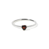 Meadowlark Micro Heart Jewel Ring - Sterling Silver & Thai Garnet - Ring - Walker & Hall
