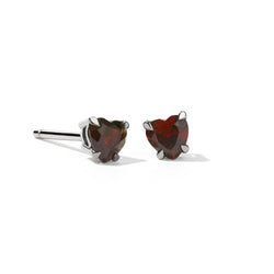 Meadowlark Micro Heart Stud Earrings - Sterling Silver - Earrings - Walker & Hall