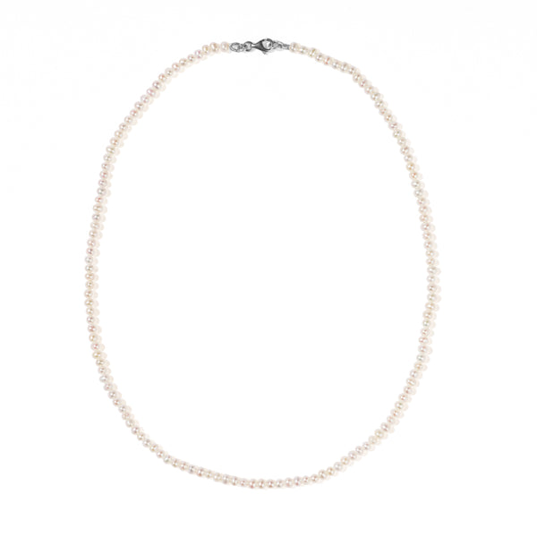Meadowlark Micro Pearl Necklace - Sterling Silver - Walker & Hall