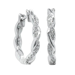 18ct White Gold Diamond Sienna Earrings - Earrings - Walker & Hall