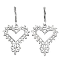 Zoe & Morgan Gypsy Heart Earrings - Sterling Silver-Earrings-Walker & Hall