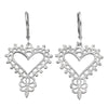 Zoe & Morgan Mini Gypsy Heart Earrings - Sterling Silver - Walker & Hall