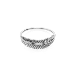 Boh Runga Miromiro Feather Ring - Sterling Silver - Walker & Hall