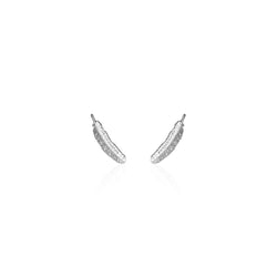 Boh Runga Miromiro Feather Stud Earrings - Sterling Silver - Walker & Hall