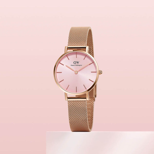 Daniel Wellington Petite Melrose 32mm Watch - Rose Gold & Light Pink - Watch - Walker & Hall