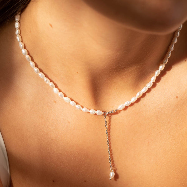 Baby Baroque Pearl Necklace - Sterling Silver - Walker & Hall
