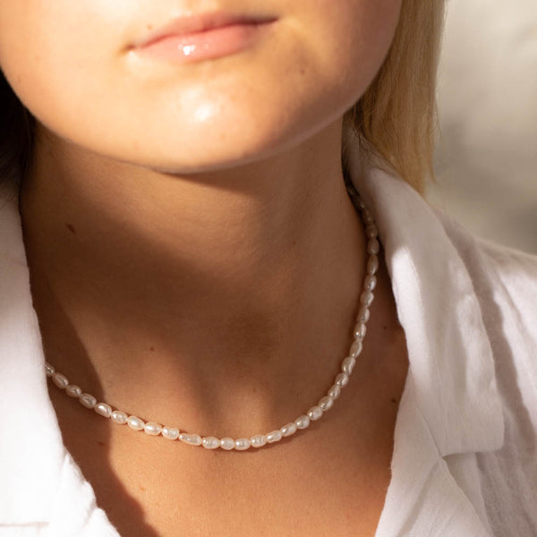 Baby Baroque Pearl Necklace - Sterling Silver - Walker & Hall