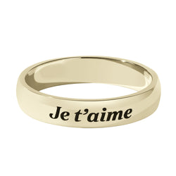 Meadowlark Je t'aime Love Band Round - 9ct Yellow Gold - Walker & Hall