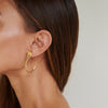 Zoe & Morgan Protect Me Hoop Earrings Medium - Gold Plated - Walker & Hall