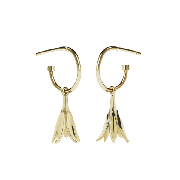Meadowlark Bluebell Signature Hoop Earrings - Gold Plated - Walker & Hall