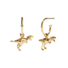 Meadowlark Dinosaur Signature Hoop Earrings - Gold Plated - Earrings - Walker & Hall