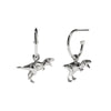 Meadowlark Dinosaur Signature Hoop Earrings - Sterling Silver - Earrings - Walker & Hall