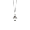 Meadowlark Dove Heart Charm Necklace - Sterling Silver - Necklace - Walker & Hall