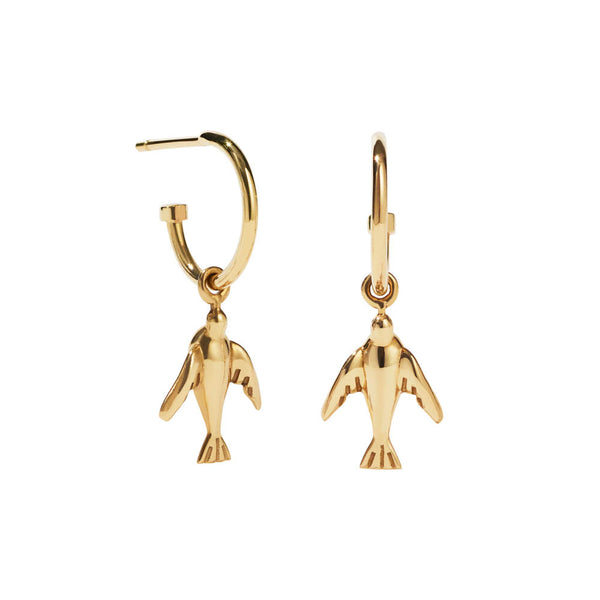 Meadowlark Dove Signature Hoop Earrings - Gold Plated - Earrings - Walker & Hall