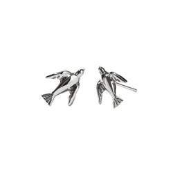 Meadowlark Dove Stud Earrings - Sterling Silver - Earrings - Walker & Hall