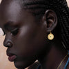 Zoe & Morgan Helios Earrings - Gold Plated & Chrome Diopside - Earrings - Walker & Hall
