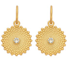 Zoe & Morgan Helios Earrings - Gold Plated & White Zircon - Earrings - Walker & Hall