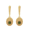 Zoe & Morgan Kina Earrings - Gold Plated & Chrome Diopside - Walker & Hall