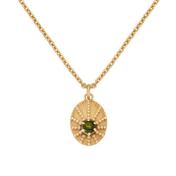 Zoe & Morgan Kina Necklace - Gold Plated & Chrome Diopside - Walker & Hall