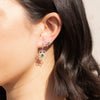 Zoe & Morgan Padma Lotus Heart Earrings - Sterling Silver & Chrome Diopside - Earrings - Walker & Hall