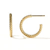 Meadowlark Rope Hoops Medium - Gold Plated - Earrings - Walker & Hall