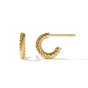 Meadowlark Rope Hoops Small - Gold Plated - Earrings - Walker & Hall
