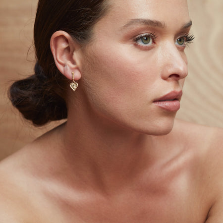 Zoe & Morgan x Walker & Hall Mini Sweet Heart Earrings - Gold Vermeil-Earrings-Walker & Hall