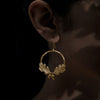Karen Walker Acorn & Leaf Wreath Earrings - Gold plated - Walker & Hall