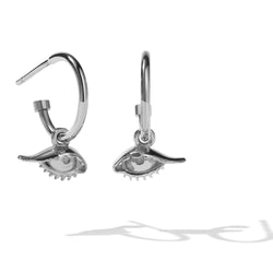 Meadowlark Proteger Signature Hoop Earrings - Sterling Silver - Walker & Hall