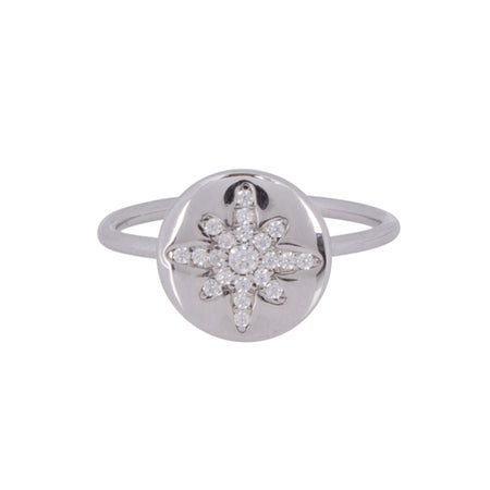 Boh Runga Starburst Button Ring - Sterling Silver-Ring-Walker & Hall