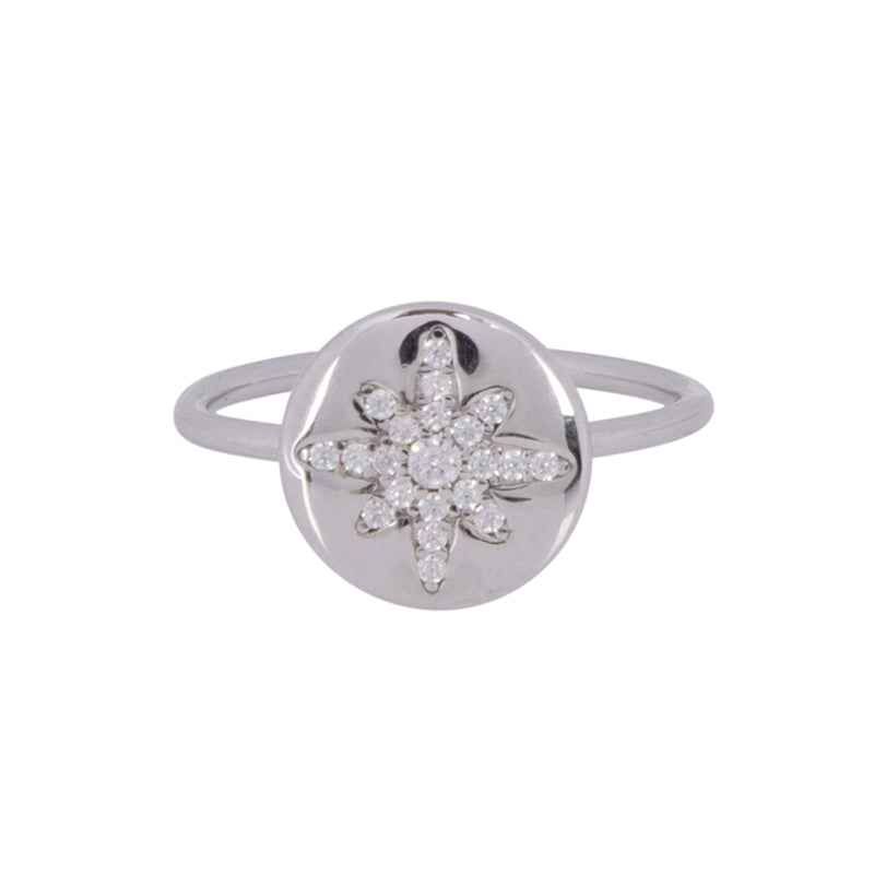 Boh Runga Starburst Button Ring - Sterling Silver-Ring-Walker & Hall